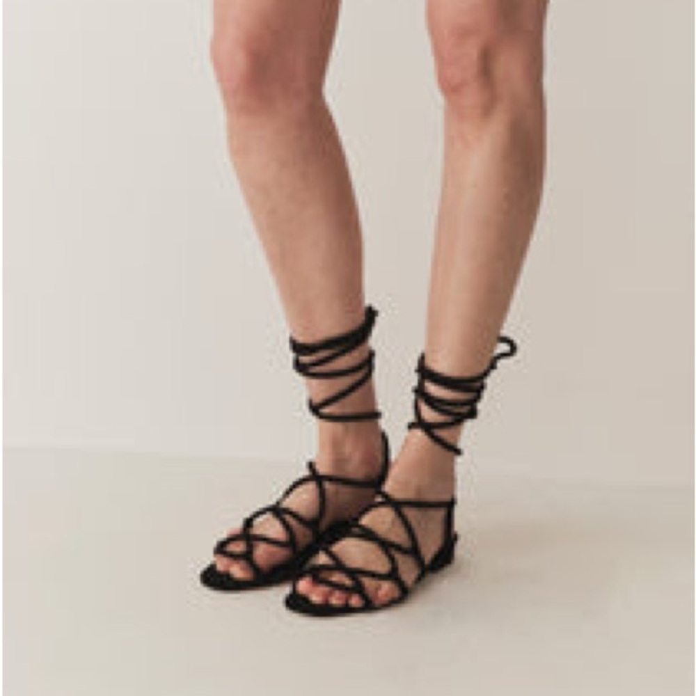 Doen - 	
CASTILLE GLADIATOR SANDAL -- BLACK SUEDE